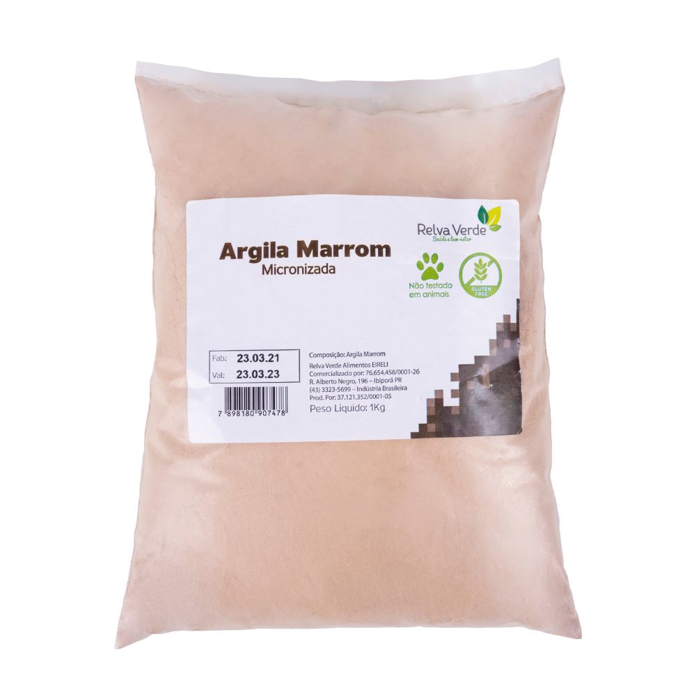 Argila Marrom Relva Verde 1kg
