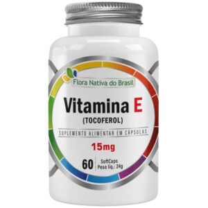 Vitamina E (Tocoferol) 100% IDR 60 cápsulas - Flora Nativa